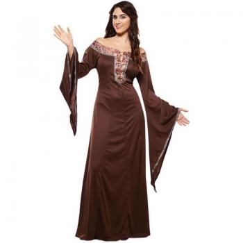 Disfraz de Dama Medieval Marrón para mujer