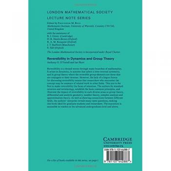 Reversibilidad en Dinámica y Teoría de Grupos (Serie de Notas de Conferencias de la Sociedad Matemática de Londres, Volumen 416)