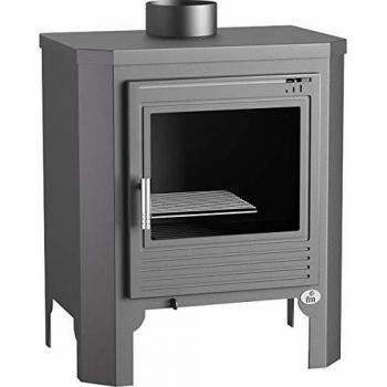 Estufa de Leña Bricosol FM Modelo M-101 - Eficiencia energética, diseño moderno, capacidad de calefacción para espacios amplios, fácil instalación, materiales resistentes al calor