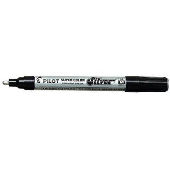 Pilot 150895 - Rotulador permanente 2 mm, color plata