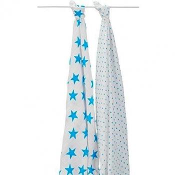 Aden + Anais 4030G - Pack de dos muselinas, color azul
