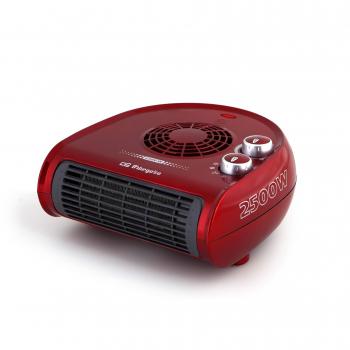 Orbegozo FH 5033 - Calefactor, termostato regulable, 2 niveles de potencia, función ventilador aire frío, calor instantáneo, indicador luminoso, asa de transporte, 2500 W, rojo
