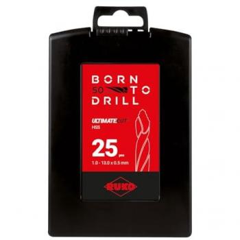 Juego de 25 brocas helicoidales FLOWSTEP® HSS Ruko-259215RO