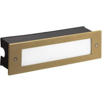 Aplique Jardín Empotrable Micenas Vidrio Pintado Oro 8,5 Cm - Aplique LED empotrable para exterior, dimensiones de 29,8 cm, luminosidad de 1140 lm, temperatura de color de