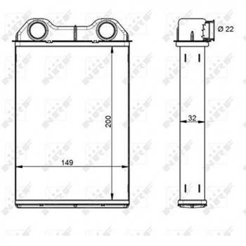 NRF Radiador de calefacción 54341 para MINI Schrägheck