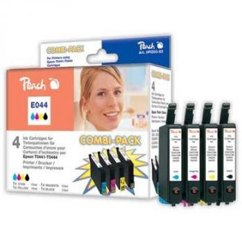 Pack Combinado de Tintas Peach Compatible con Epson T0445 (BK, C, M, Y) para Stylus C64/C84/C86