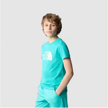 Camiseta de niños Easy The North Face, manga corta, color verde turquesa, talla L