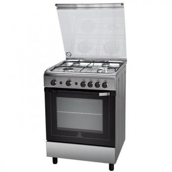 Cocina de Gas Butano Indesit I6GG1FXP, 4 Fuegos, Acero Inoxidable, 60cm