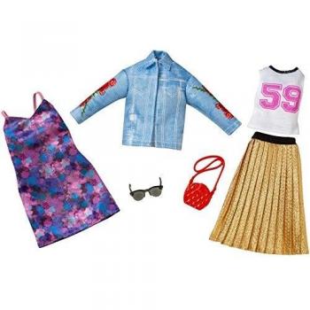 Mattel Chick & Jeans | 2 Moda Set | Barbie FKT38 | Ropa de la Muñeca