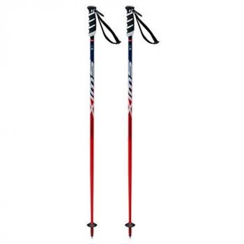 Bastones de Esquí Swix World Cup Pro Slalom Junior (par) - 105 cm, color negro, blanco y rojo