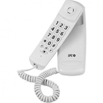 SPC Original Lite 2 Teléfono Fijo de Sobremesa Blanco - Sin Pilas - Sin Conexión a la Luz - Indicador Luminoso - 10 Memorias Indirectas - Compacto y Ligero