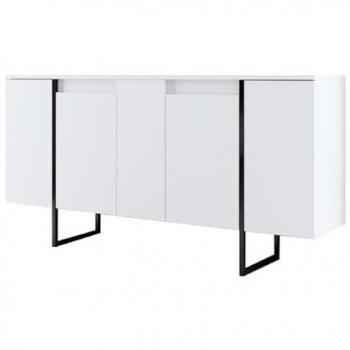 Aparador Luxe de Madera 4 Puertas con Estantes L160 x P35 x H80 cm