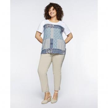 Pantalón Skinny Fiorella Rubino con Botón y Cremallera Frontal para Mujer