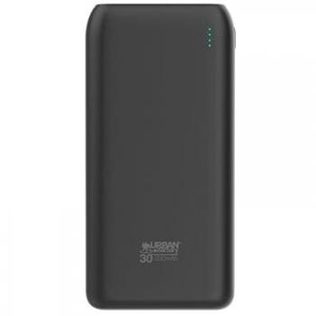 Batería Externa Urban Factory Power Bank 30000 mAh LiPo USB-C/USB-A Negra