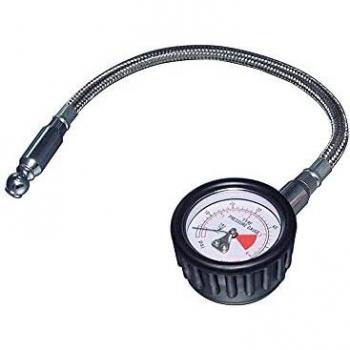 Medidor de presión de neumáticos analógico Carpoint 0623209, color plata/negro, profesional