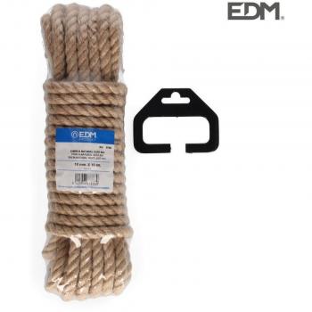 Madeja 10 metros cuerda natural yute bio 3 cabos calibre 10 mm EDM
