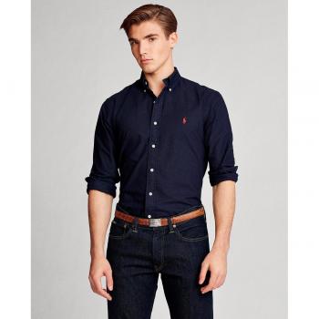 Camisa Polo Ralph Lauren Oxford Custom Fit para hombre en color azul marino