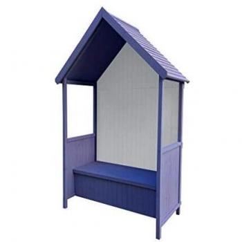 Marquesina Gardiun Alice Purple 75x137x223 cm de Madera con Banco