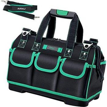 AIRAJ 40*22.5*28CM bolsa de herramientas multifunción, bolsa de herramientas a prueba de agua,adecuada para carpintería, electricista,personal de mantenimiento, bolsa de almacenamiento general diario