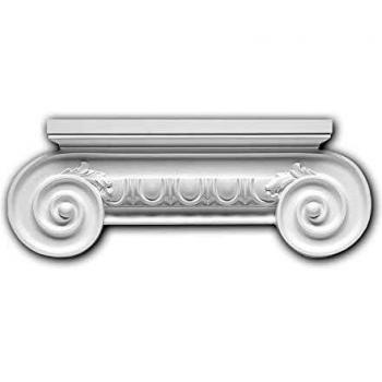 Capitel de Pilastra Decorativo Estilo Iónico Blanco 121006 Profhome