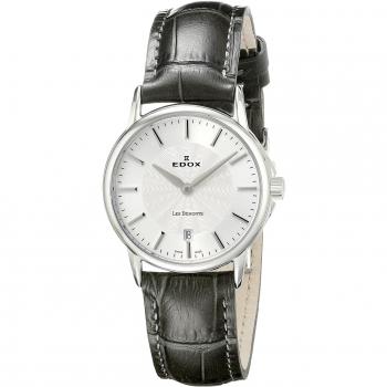 Reloj de Mujer Edox Les Bémonts Analógico de Cuarzo con Fecha y Brazalete de Piel 57001-3-AIN