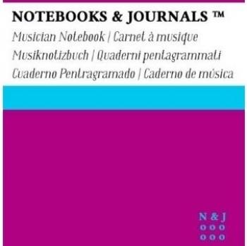 Cuaderno de Música Notebooks & Journals, Pocket, Púrpura, Tapa Blanda: