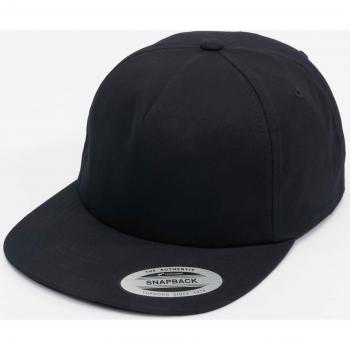 Flexfit Unstructured Black 5-Panel Snapback Cap
