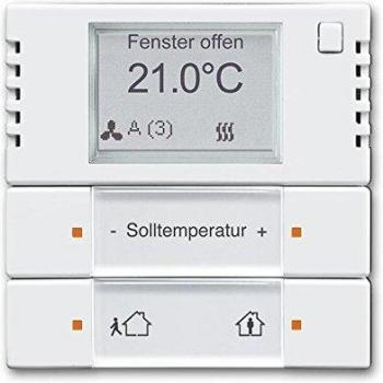 Busch-Jaeger Control Element 2/4-way 6128/28-84 m.RTR Studio White Busch Installation Bus KNX Bus System Room Temperature Controller 4011395213735