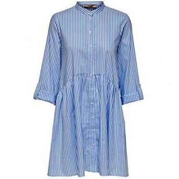 Only ONLDITTE Life Stripe 3/4 Dress Noos WVN Casual, Cloud Dancer, 36 para Mujer