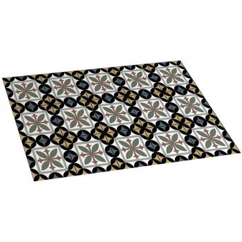 CROMA Alfombra vinílica estampada Hidra Negro 45X75