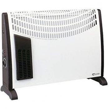 Termoconvector Turbo Termozeta TZR17 - Calefactor Eléctrico 2000W Interior Blanco y Negro