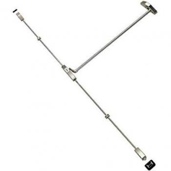 Tesa Assa Abloy, 1930908NV, Barra Antipánico Universal 1930 con dos puntos de cierre, Picaportes de Acero Basculante, Negro y Verde