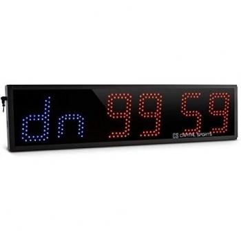 CapitalSports Timeter - cronómetro, cronómetros Deportivos, cronómetro Mesa, 6 dígitos, Señal Sonora, Mando Distancia, Ideal Entrenamiento Circuito, Rondas, Series, Memoria 12 Tiempos programados