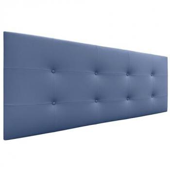 Cabecero Acolchado Capitone de Polipiel Acualine 135x60cm con 8cm de Grosor - Azul