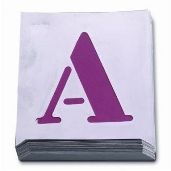 Abecedario para Pintar 100mm en Chapa de Aluminio NUSAC
