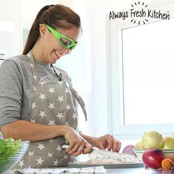 Always Fresh Kitchen Onion Proof Shield - Gafas protectoras para cortar cebolla, color verde