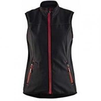 Blaklader Women's Softshell Sleeveless Jacket Black/Red XL