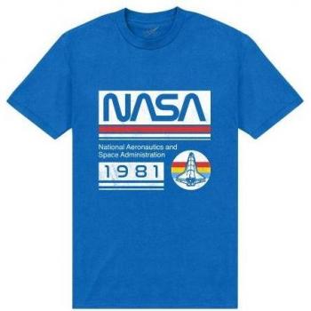 Camiseta Unisex Adulto NASA 1981 Azul Royal