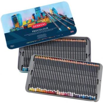 Caja metálica de 72 lápices Derwent Procolour