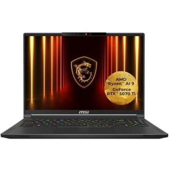 MSI Stealth A16 AI+ - Portátil Gaming 16 QHD+ 240Hz, AMD Ryzen AI 9 HX 370, 32GB RAM, 2TB SSD, NVIDIA GeForce RTX 5070 Ti,