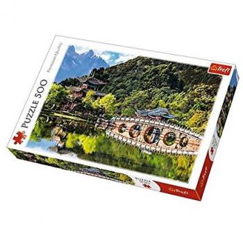 Puzzle Trefl Lago del Dragón Negro - Lijiang China 500 piezas