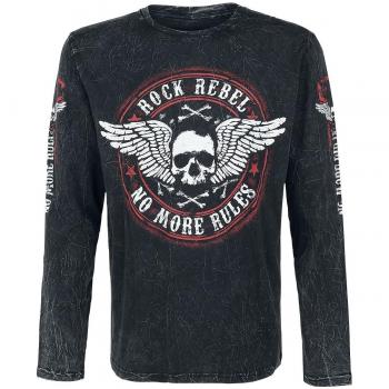 Rock Rebel by EMP Rock and Roll Dreams Come Through Hombre Camiseta Manga Larga Negro L