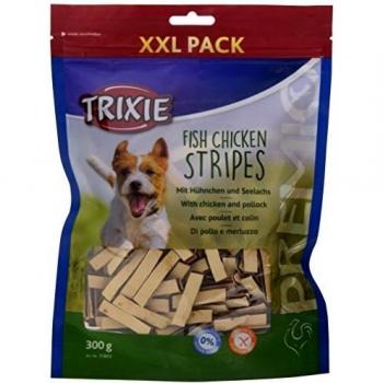 Premio Trixie Snacks de Pescado y Pollo en Tiras XXL, Pack de 300g