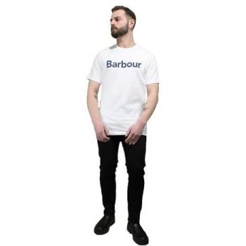 Camiseta de Logo Barbour Blanca Regular XL