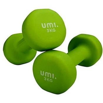 Amazon Brand - Umi - Mancuernas de Neopreno - Mancuernas con Revestimiento de Neopreno 2 x 3 kg