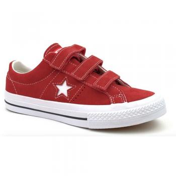 Converse 656133C, Zapatillas de Deporte para Exteriores Unisex niños, Multicolor Red White Black, 34 EU