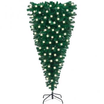 Upside-Down Pre-Lit Green Artificial Christmas Tree 150 cm