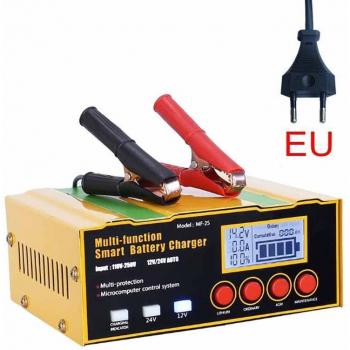 Cargador de batería de coche 12V/24V 220W rápido para batería seca y libre de mantenimiento