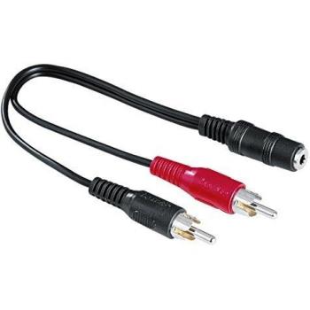 Hama 39122375 0.1m 2 x RCA 3.5mm Multicolor Cable de Audio - Cables de Audio