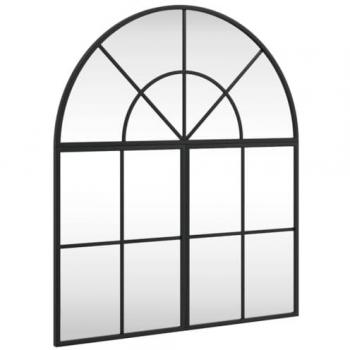 Espejo de Pared Arco de Hierro Negro, Dimensiones 60 x 70 cm, 60 x 90 cm, 80 x 80 cm y más, Decoración para Salón, Pasillo, Recibidor